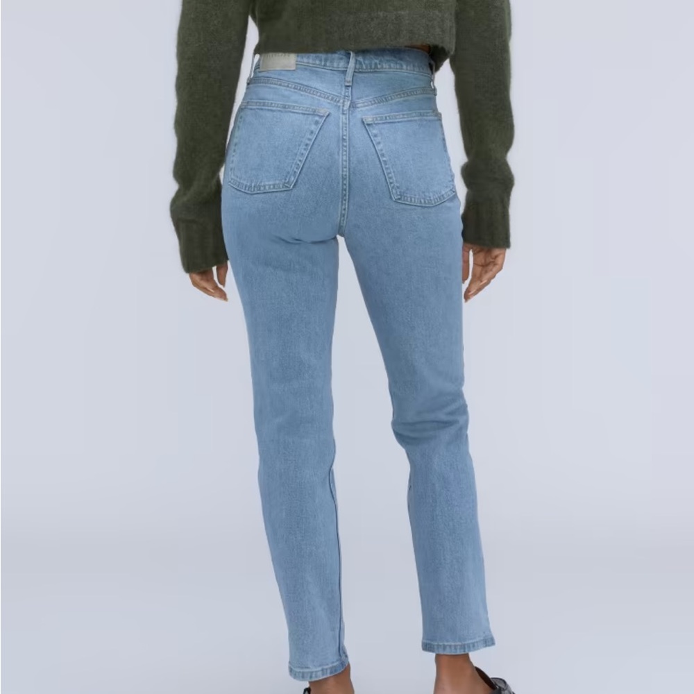 Everlane Light Blue High Rise Straight Jeans - Picture 2 of 4